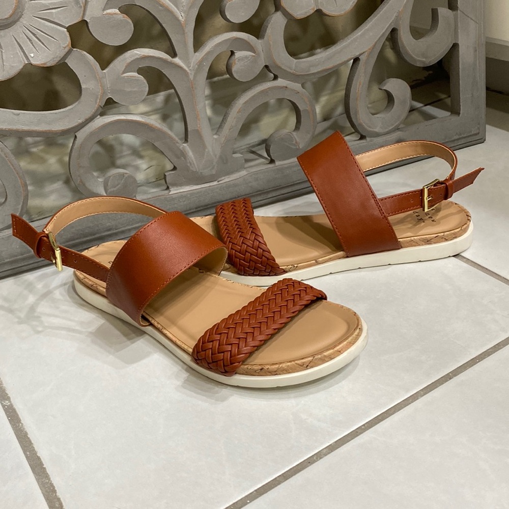 A New Day Malia Two Strap Ankle Sandals - Size 6.5 - Brand New!